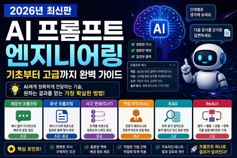 2026년 AI 프롬프트 엔지니어링 기초부터 고급까지 완벽 가이드
