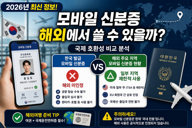 모바일 신분증 해외에서 쓸 수 있을까? – 국제 호환성 비교 분석